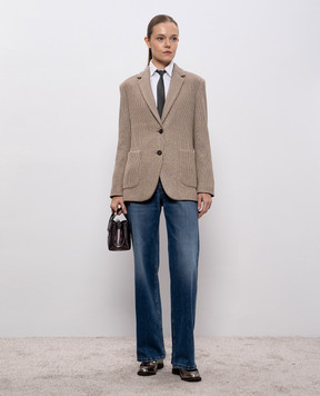 Brunello Cucinelli Beige jacket with lurex M0AZT7511