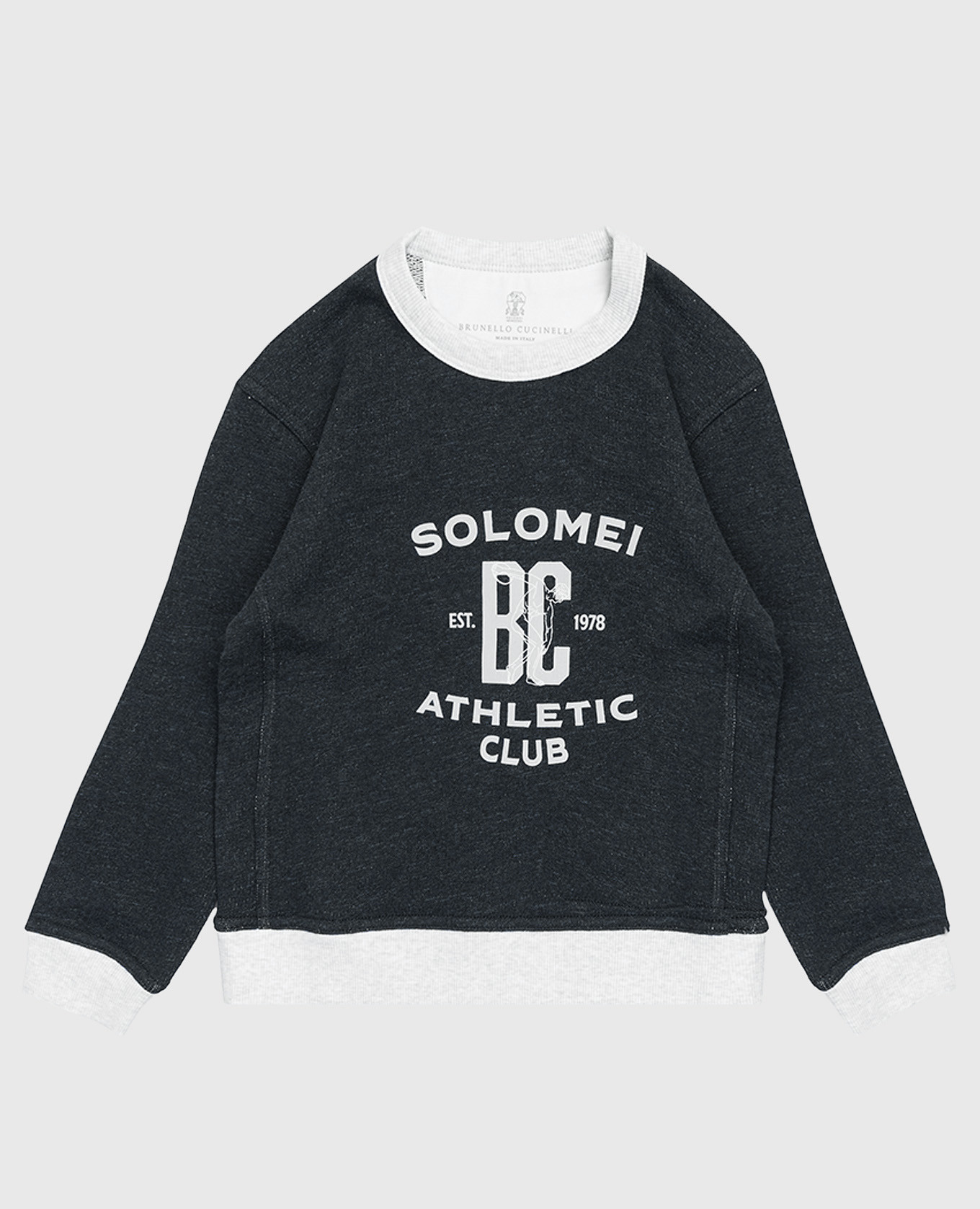

Children's blue sweatshirt with print Brunello Cucinelli