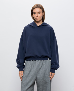Palm Angels Blue hoodie with Lions Herald print PAWBB005FL001