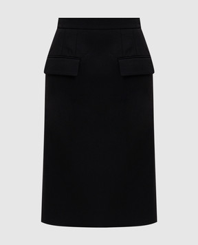 Alexander McQueen Black wool pencil skirt 848846QJAFK