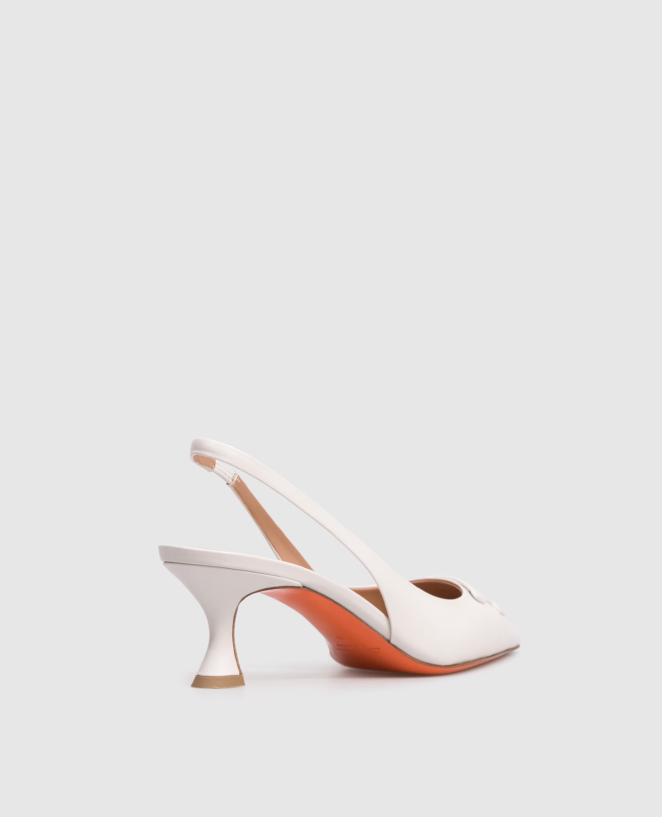 

White leather slingbacks Santoni