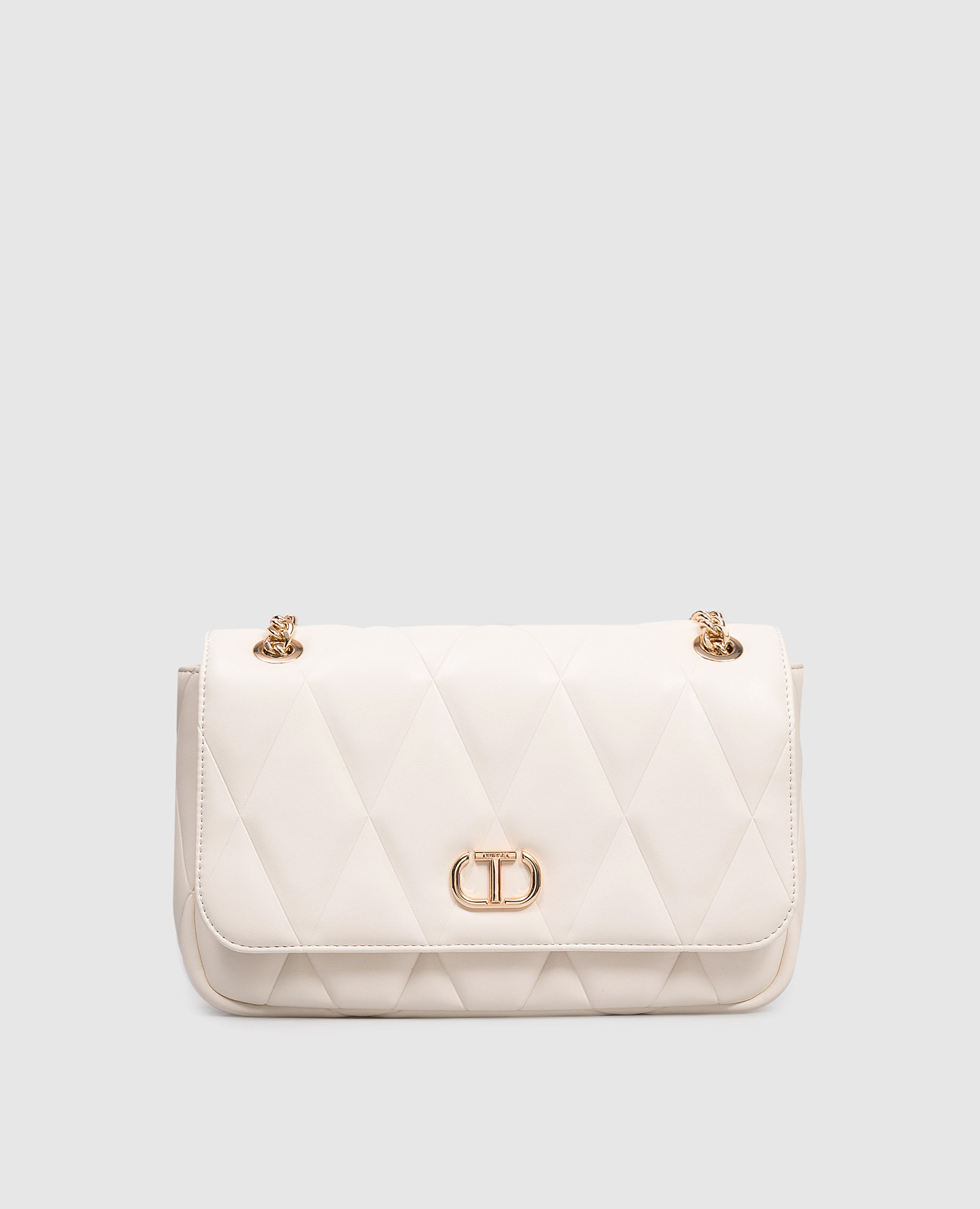 

Beige messenger bag with logo Twinset