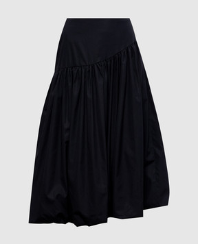 Calcaterra Black midi skirt with drape S607