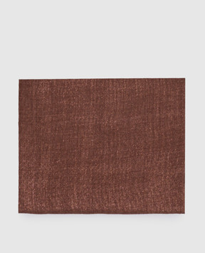Brunello Cucinelli Brown stole with cashmere and silk with lurex MSCDAR097P