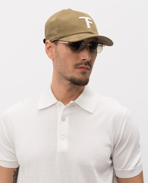 Tom Ford Khaki cap with monogram MH005TCN061G