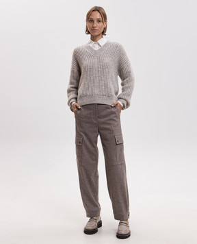 Peserico Beige alpaca wool pullover A99244F05G9100