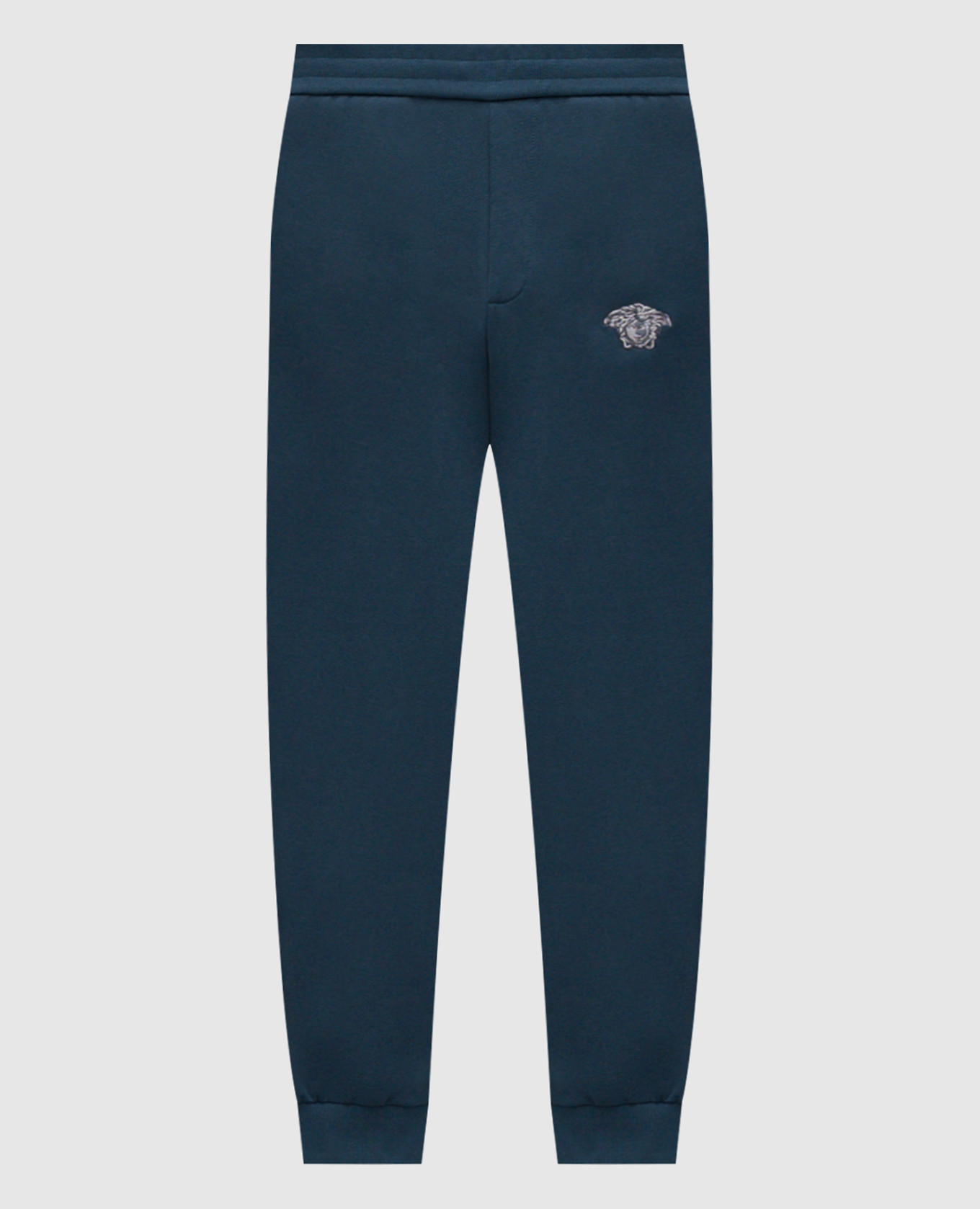 Pantalon de jogging bleu avec logo brodé