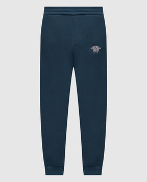 Versace Blue joggers with embroidered logo 10163001A16458