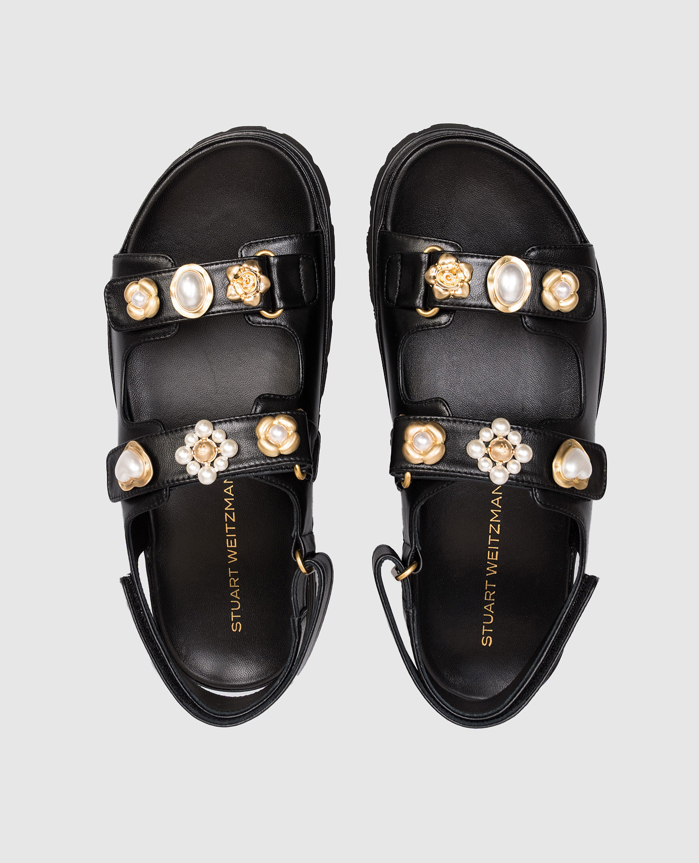 

Socharming Mary black leather sandals Stuart Weitzman