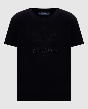Max Mara Black T-shirt SMMBELLA with logo SMMBELLA