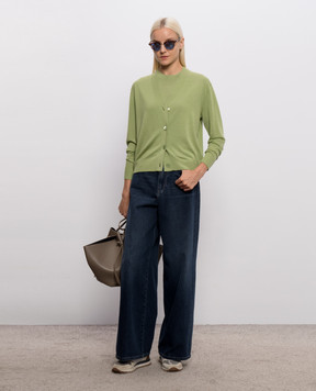Max Mara Weekend TORRE green cardigan made of wool, silk and cashmere WKDTORRE