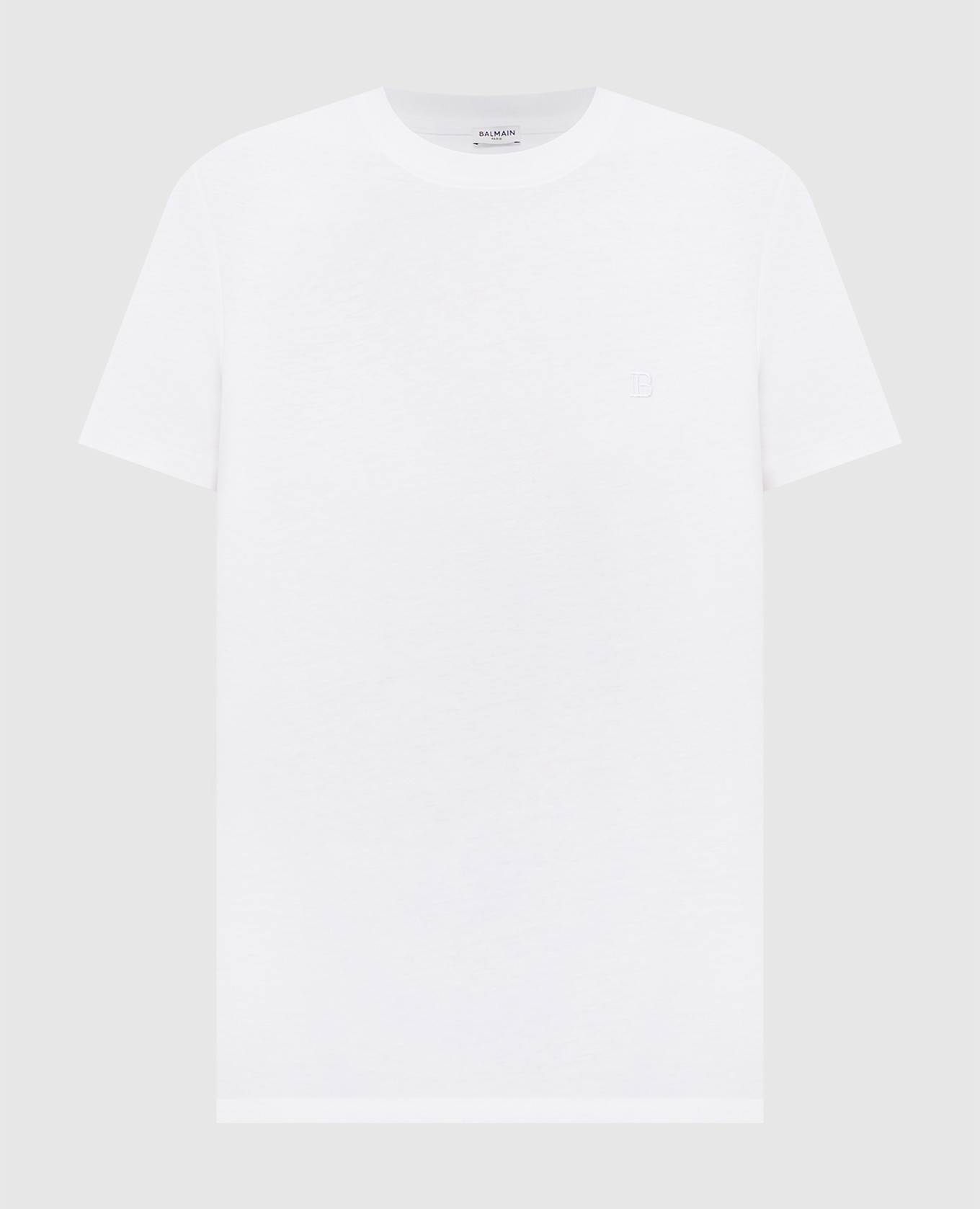 White T-shirt with monogram embroidery