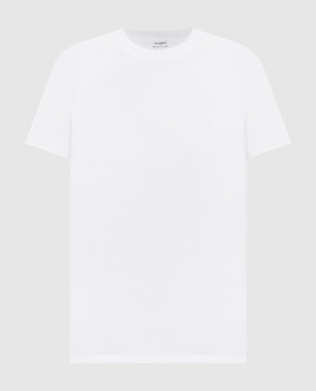 Balmain White T-shirt with monogram embroidery TS0000000016