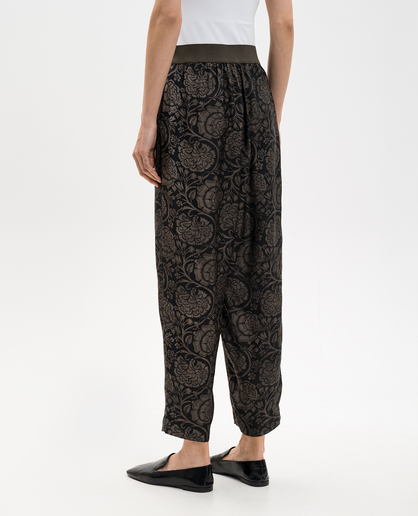 Palmer black floral print pants UMA WANG 4