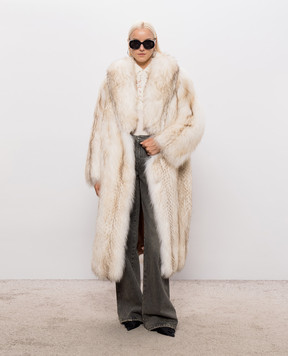 Rindi Ivory fox fur coat 028VO026