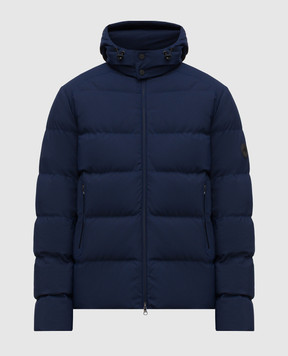 Stefano Ricci Blue down jacket with logo patch M6J5S00020PA003R