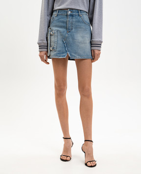Off-White Blue denim mini skirt 2YF02KS26DEN001