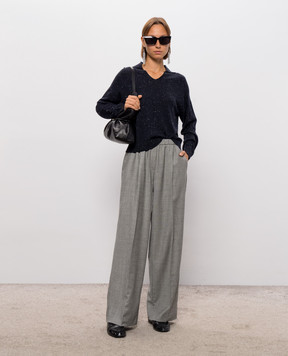 Peserico Gray wool pants P0480904463