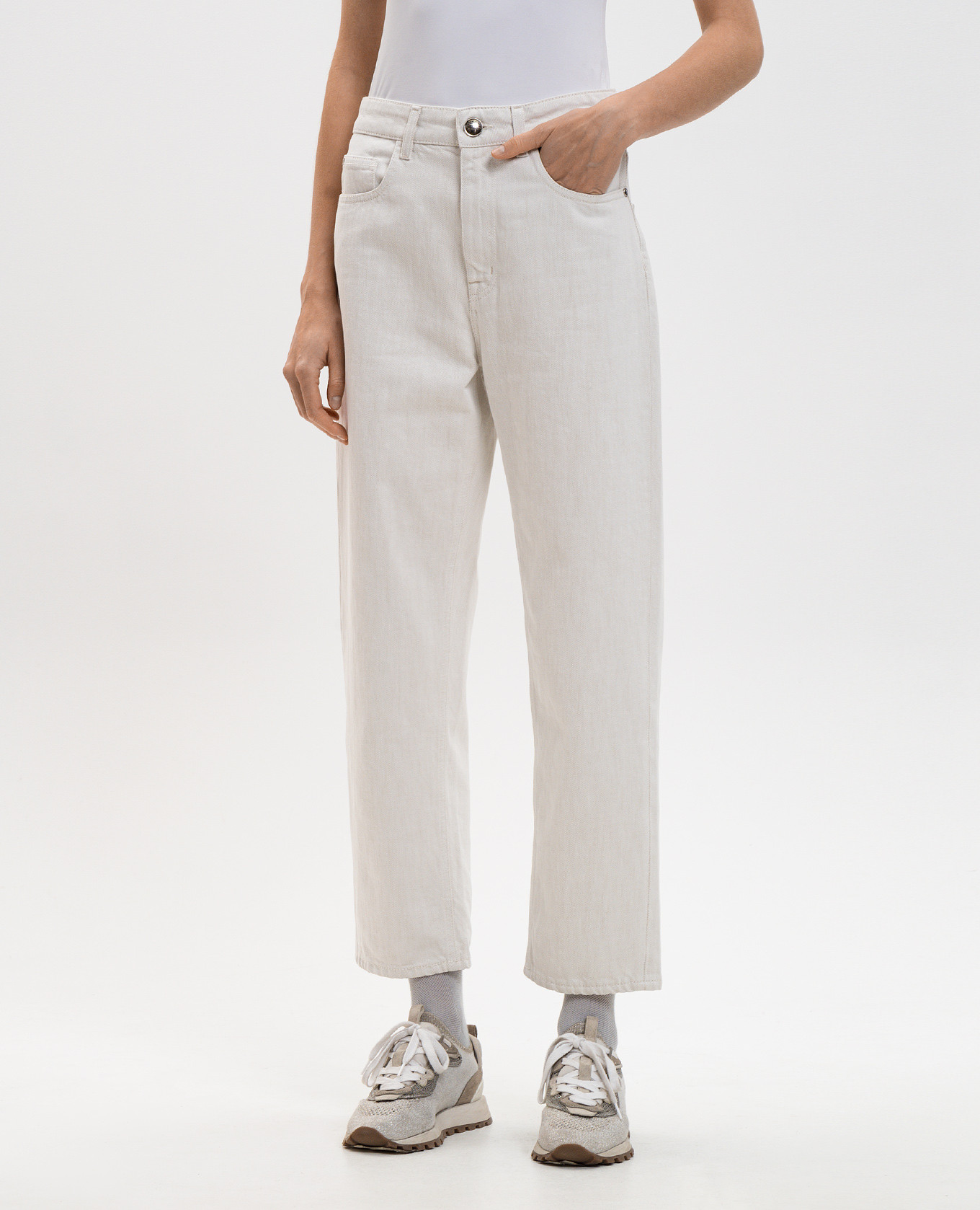 

Phoebe white jeans MooRER