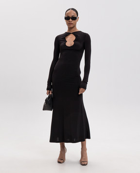 Off-White Black dress with a neckline 2FU00113T