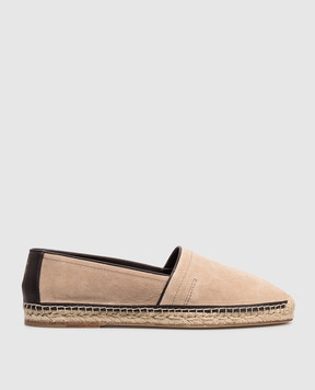 Brunello Cucinelli Beige nubuck espadrilles MZUOXPQ726