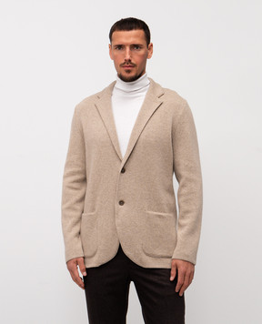 Cashmere&Whiskey Beige cashmere cardigan MU9471312341R