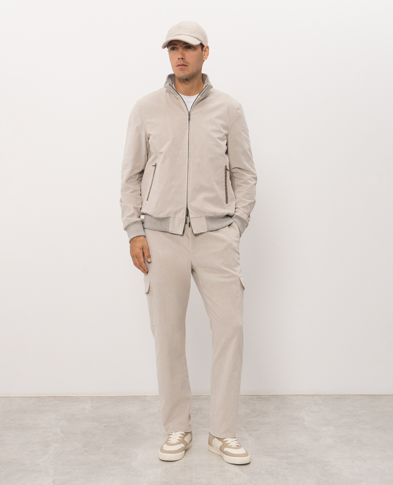 Gray velour tracksuit CAPOBIANCO 2