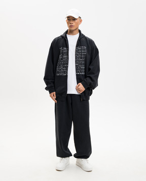 Vetements Fuck Everything black sports jacket ME76ZU211BX