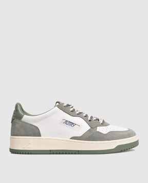 AUTRY MEDALIST green leather sneakers A1UNAULMBW02
