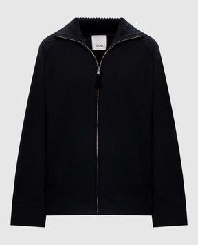 Allude Black wool and cashmere cardigan 26517602