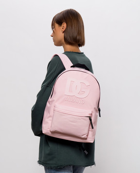 Dolce&Gabbana Children's pink backpack with DG monogram EM0074A0567