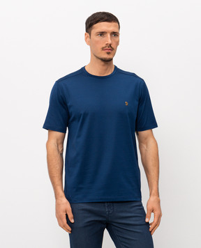 Stefano Ricci Blue T-shirt with monogram MNH6105140TE0001