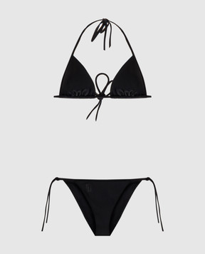 Balmain Black swimsuit with embroidery BKB972460