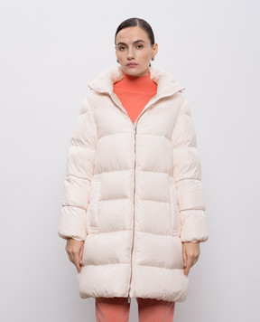 Peserico Pink down jacket with a monil chain S2447406957