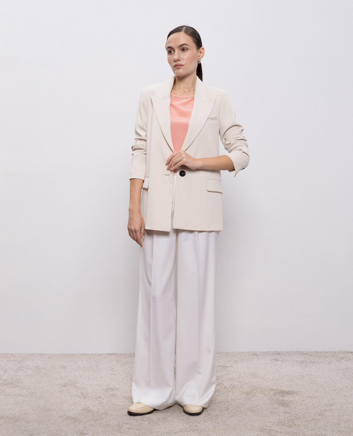 Pink silk top Peserico 2