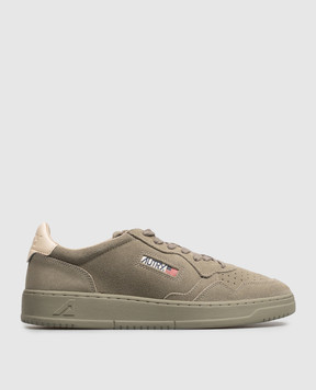 AUTRY Medalist khaki suede sneakers AULMOH05