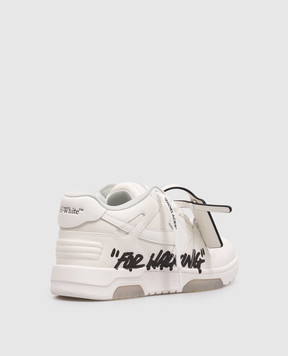 Off-White Out Of Office For Walking White Leather Sneakers With Logo OWIA259C99LEA019
