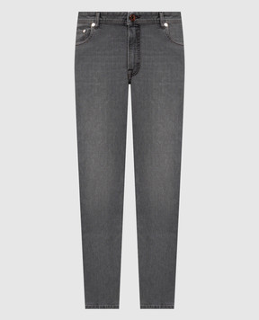 Peserico Grey jeans with logo patch R54718L93Q04360