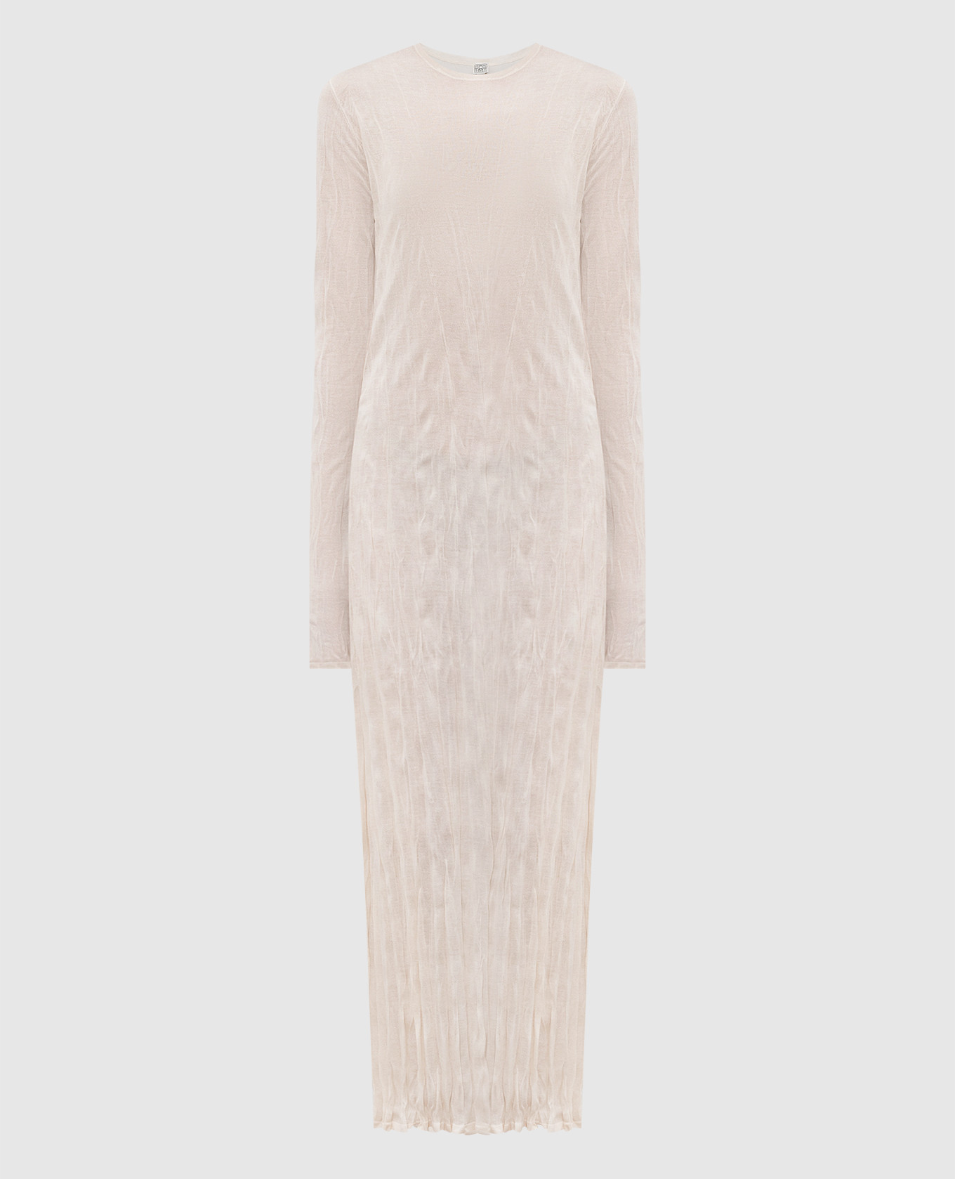 

Beige midi dress with a harvester effect Toteme