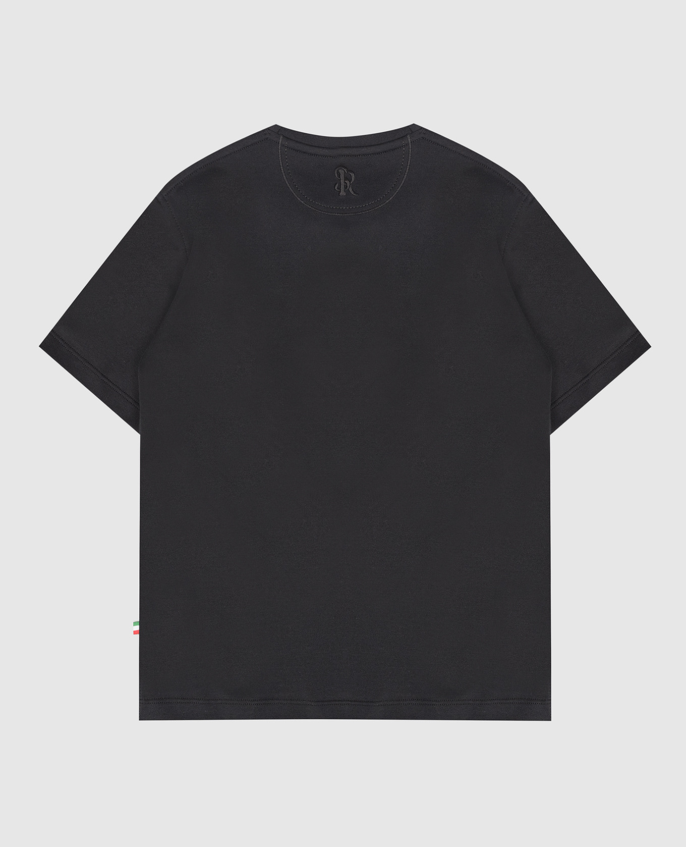 

Children's black T-shirt with embroidered monogram logo Stefano Ricci