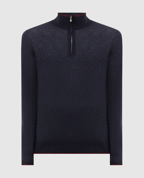 Castangia dal 1850 Blue wool, silk and cashmere jumper NCCA45H26I26