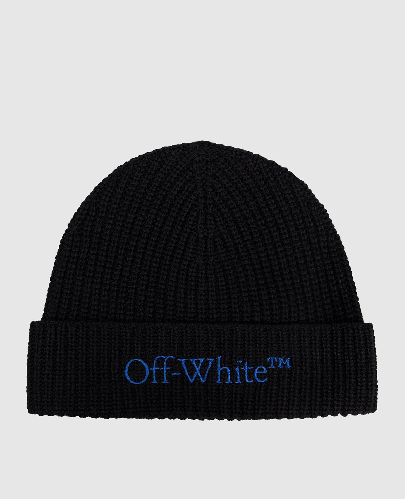 

Black wool hat with logo embroidery Off-White