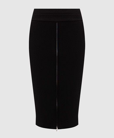 Black skirt with zipper