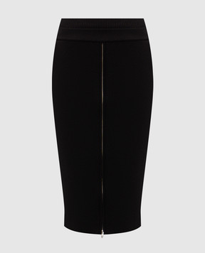 Juun.j Black skirt with zipper JW695UW015