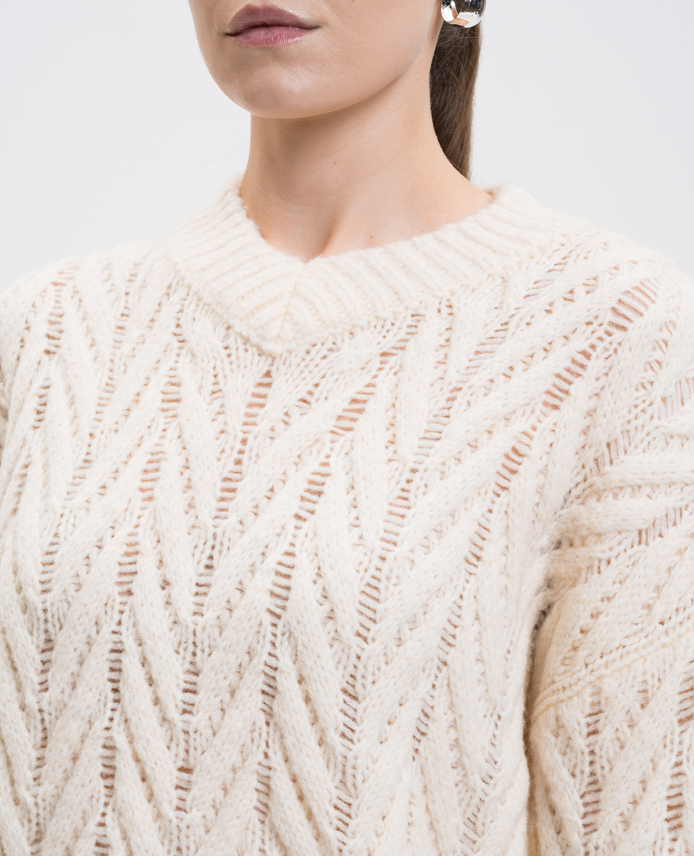 

Beige CLAVIER pullover with wool Max & Co