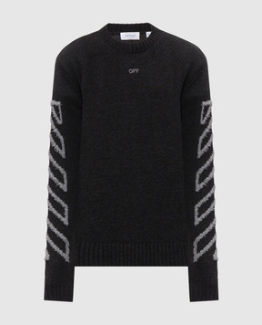 Off-White Gray sweater with wool 44MHE087F26K001