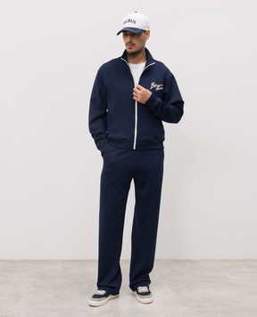 Balmain Blue sports jacket with logo GH1TFA91BD40