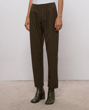 Maison Margiela MM6 Khaki pants with wool S62KB0269M35436