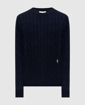 Sporty & Rich Blue cashmere and wool sweater WS08765302BL106