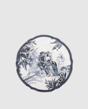Baci Milano Versailles white porcelain dessert plate PLA3VER01